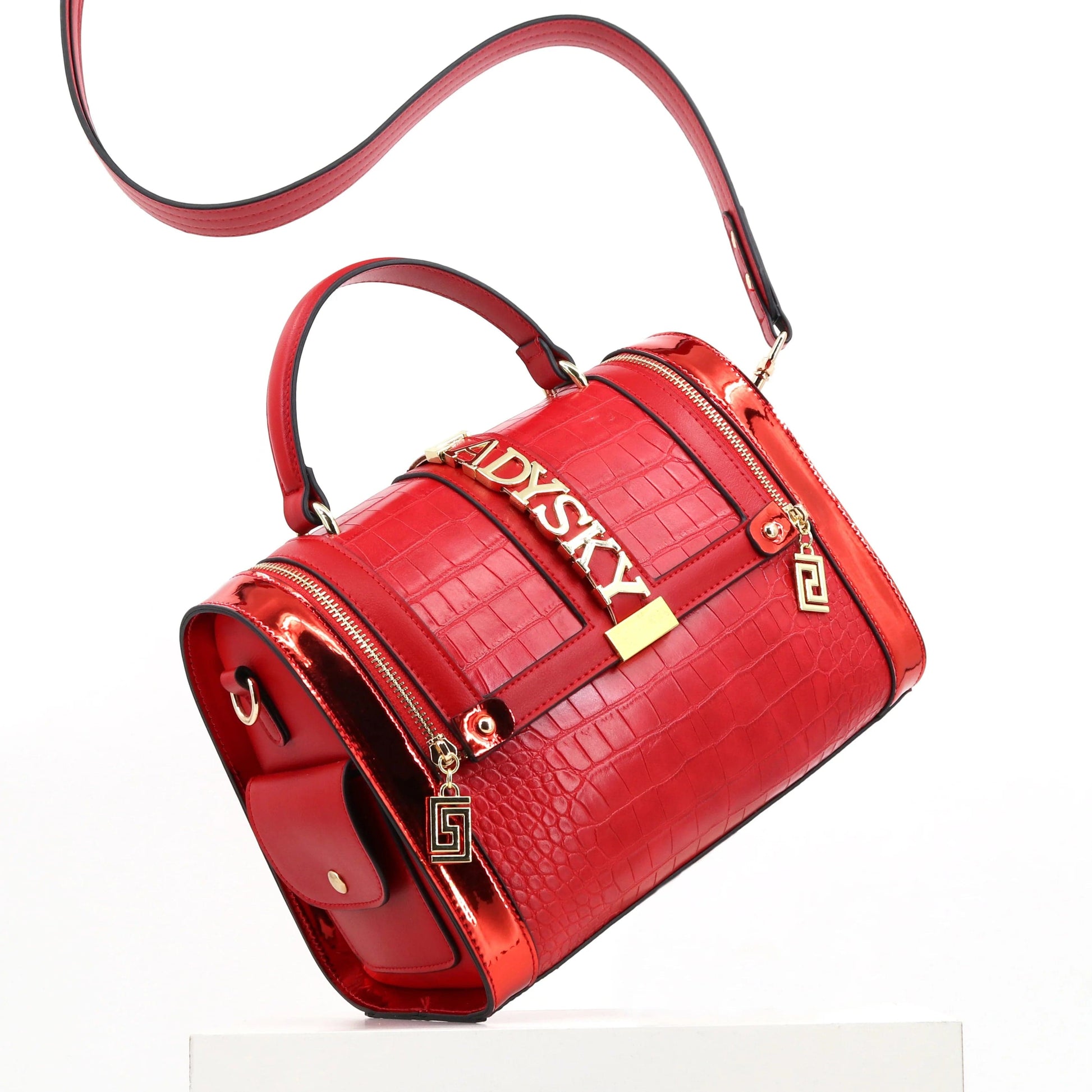 Ladysky quality handbags for women crocodile ladies shoulder bags top selling female hand bags luxury wholesale products 28 cm