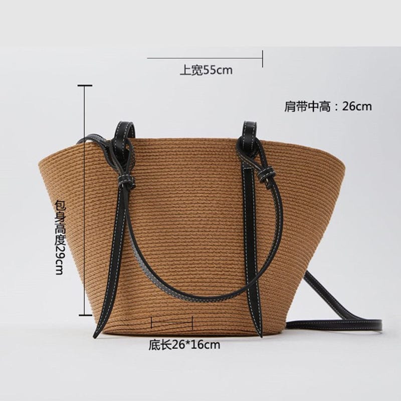 Large Capacity Casual Handmade Ladies Women's Hand Tote Bag Summer Holiday Vocation Basket Handbags