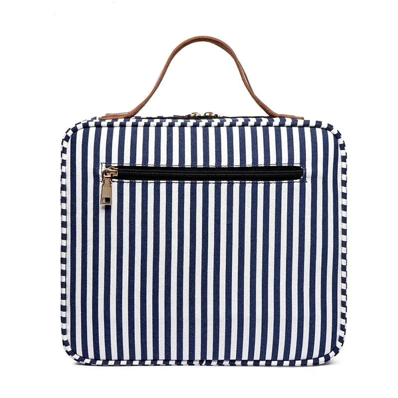 large capacity travel canvas cosmetic bag make up bag for women