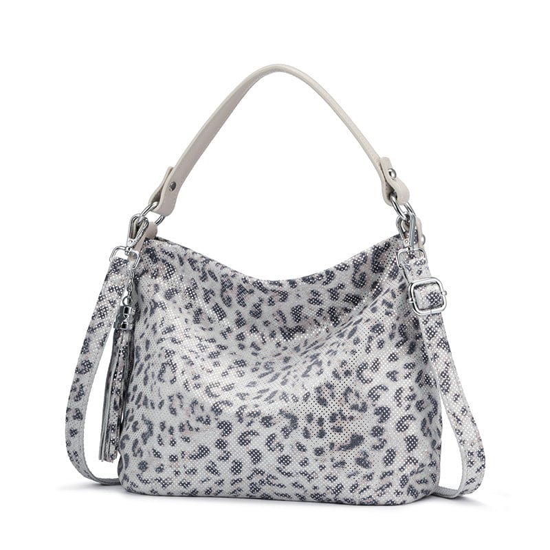 large leopard print 2022 REALER Dropshipping Shoulder Crossbody Bags Ladies Totes Hand bags custom Hobo bags Genuine Leather women handbags