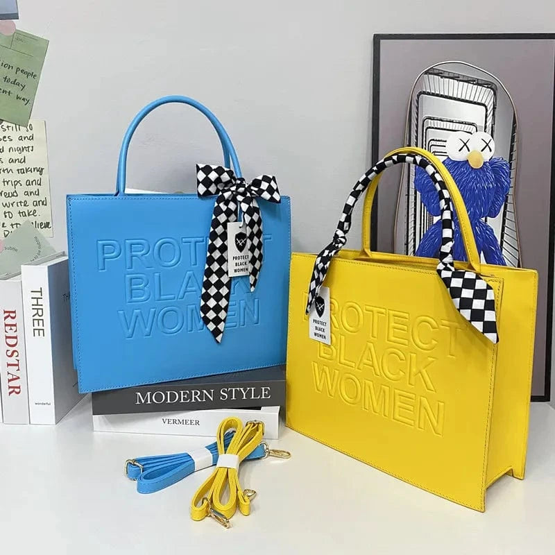 Large Letters Embossed Protect Black Women Flap Handbags Candy Color Women 2022 Shoulder Purses Designer PU Handbags for Women