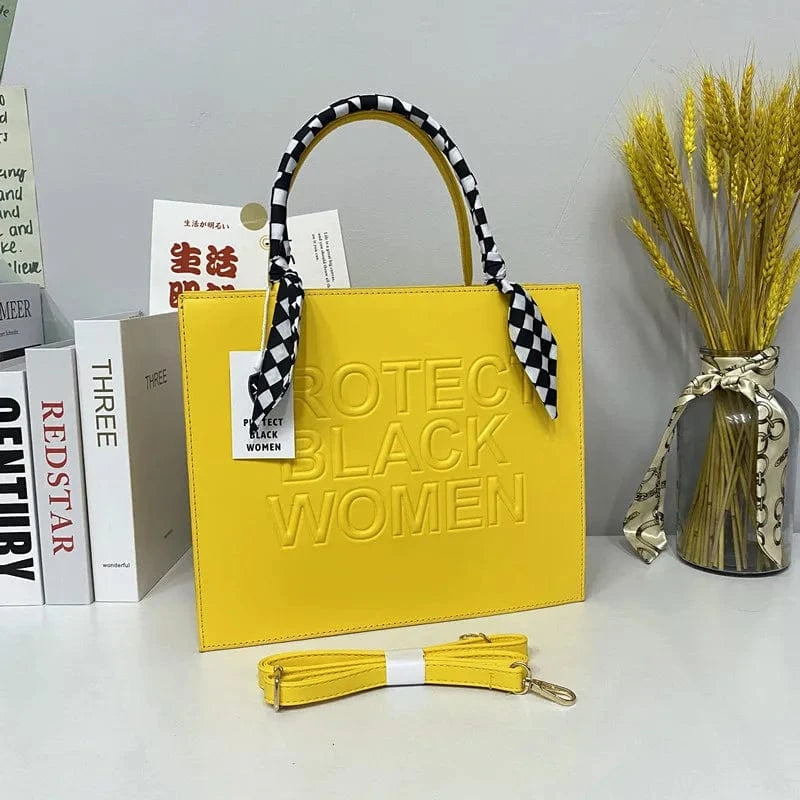 Large Letters Embossed Protect Black Women Flap Handbags Candy Color Women 2022 Shoulder Purses Designer PU Handbags for Women