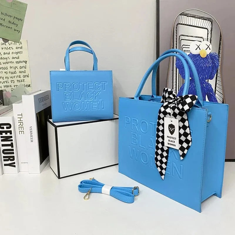 Large Letters Embossed Protect Black Women Flap Handbags Candy Color Women 2022 Shoulder Purses Designer PU Handbags for Women