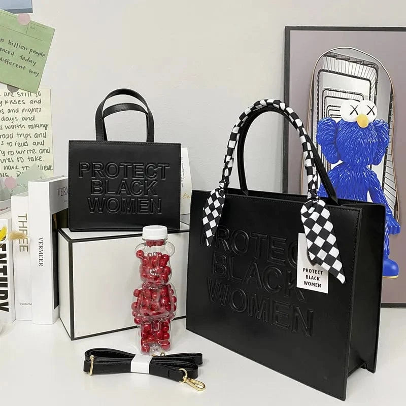 Large Letters Embossed Protect Black Women Flap Handbags Candy Color Women 2022 Shoulder Purses Designer PU Handbags for Women