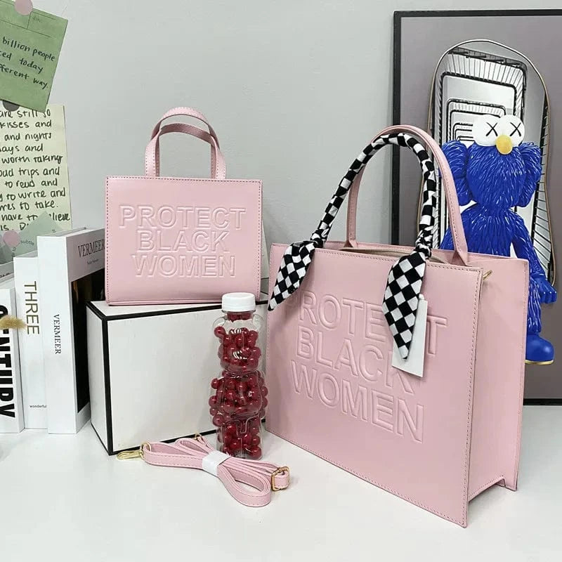 Large Letters Embossed Protect Black Women Flap Handbags Candy Color Women 2022 Shoulder Purses Designer PU Handbags for Women