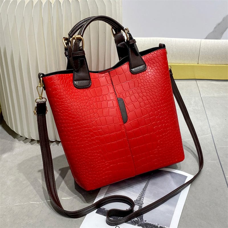 Large Waterproof Fashionable Shoulder Crossbody Bag Cowhide grain factory wholesale large capacity ladies handbags