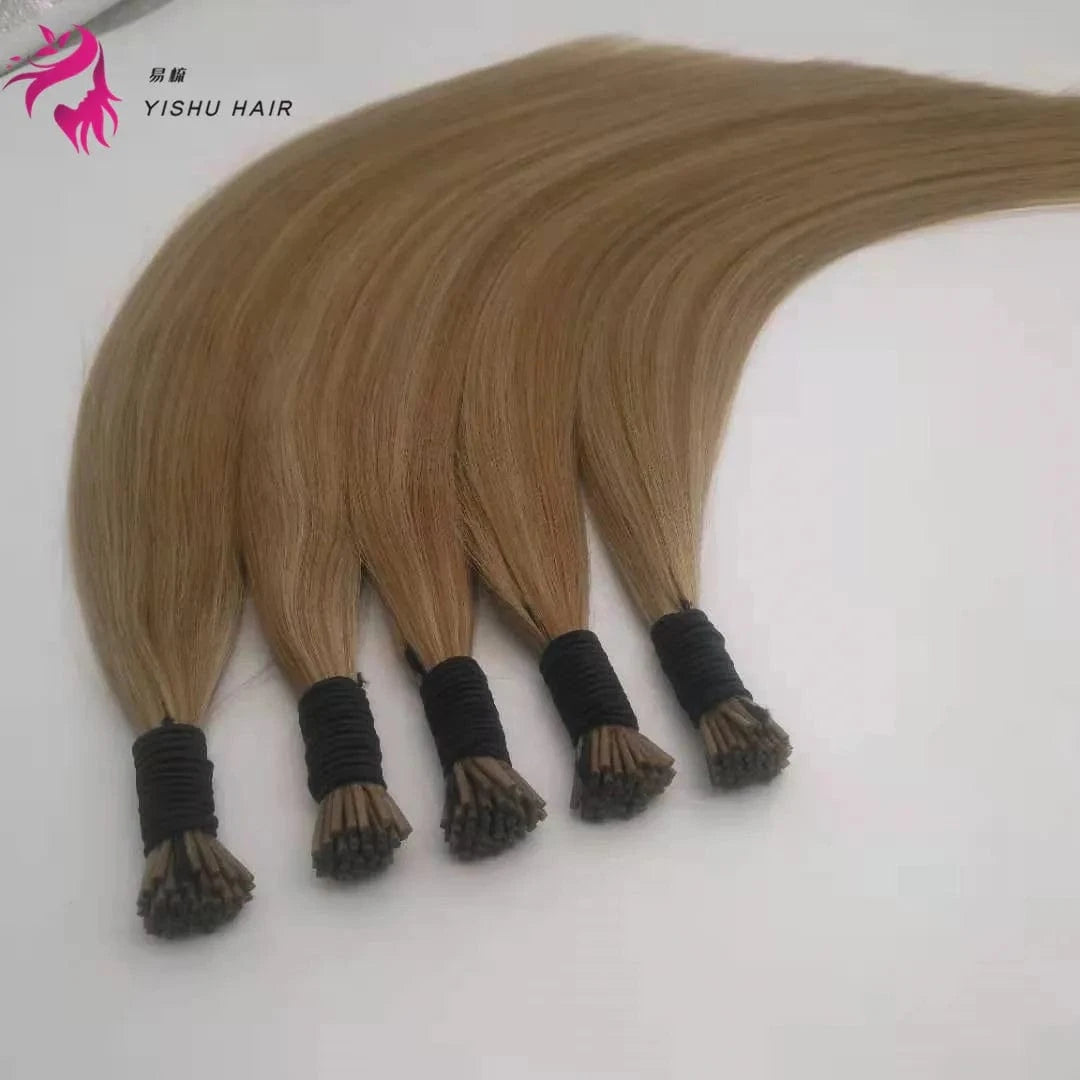 Lasting more than 12months 100% full cuticle remy human hair russian 0.6g0.8g1g per strand prebonded itip hair extensions