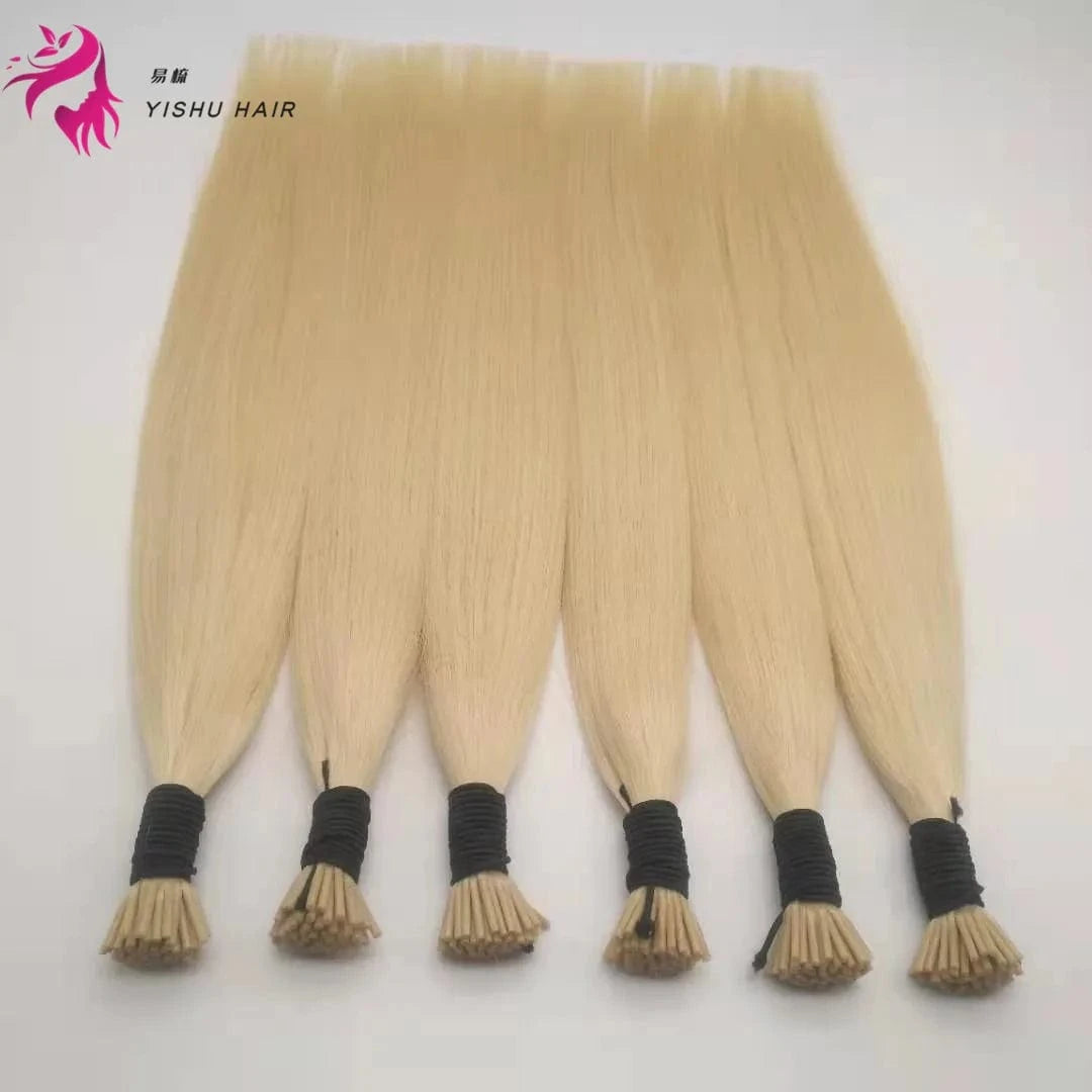 Lasting more than 12months 100% full cuticle remy human hair russian 0.6g0.8g1g per strand prebonded itip hair extensions