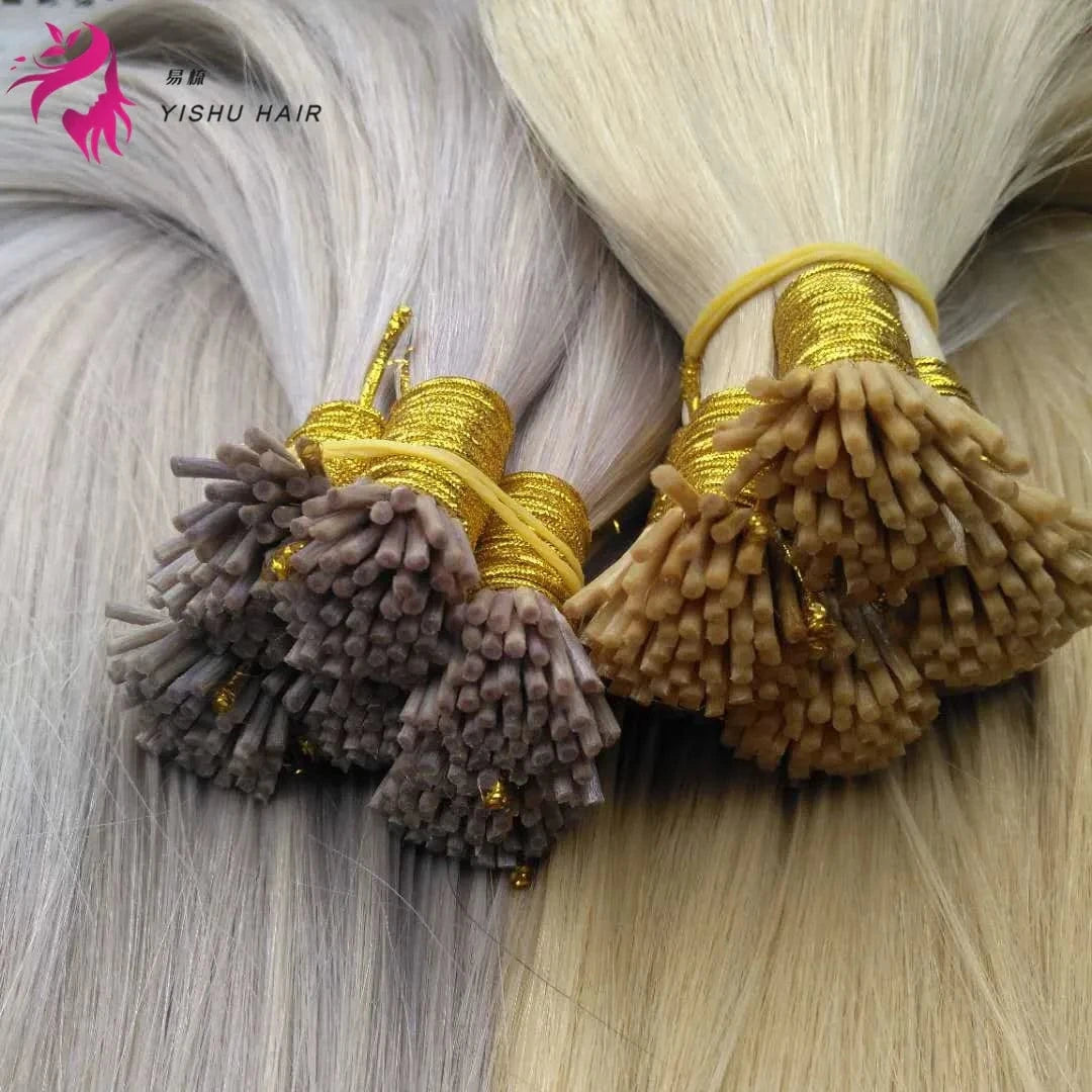 Lasting more than 12months 100% full cuticle remy human hair russian 0.6g0.8g1g per strand prebonded itip hair extensions