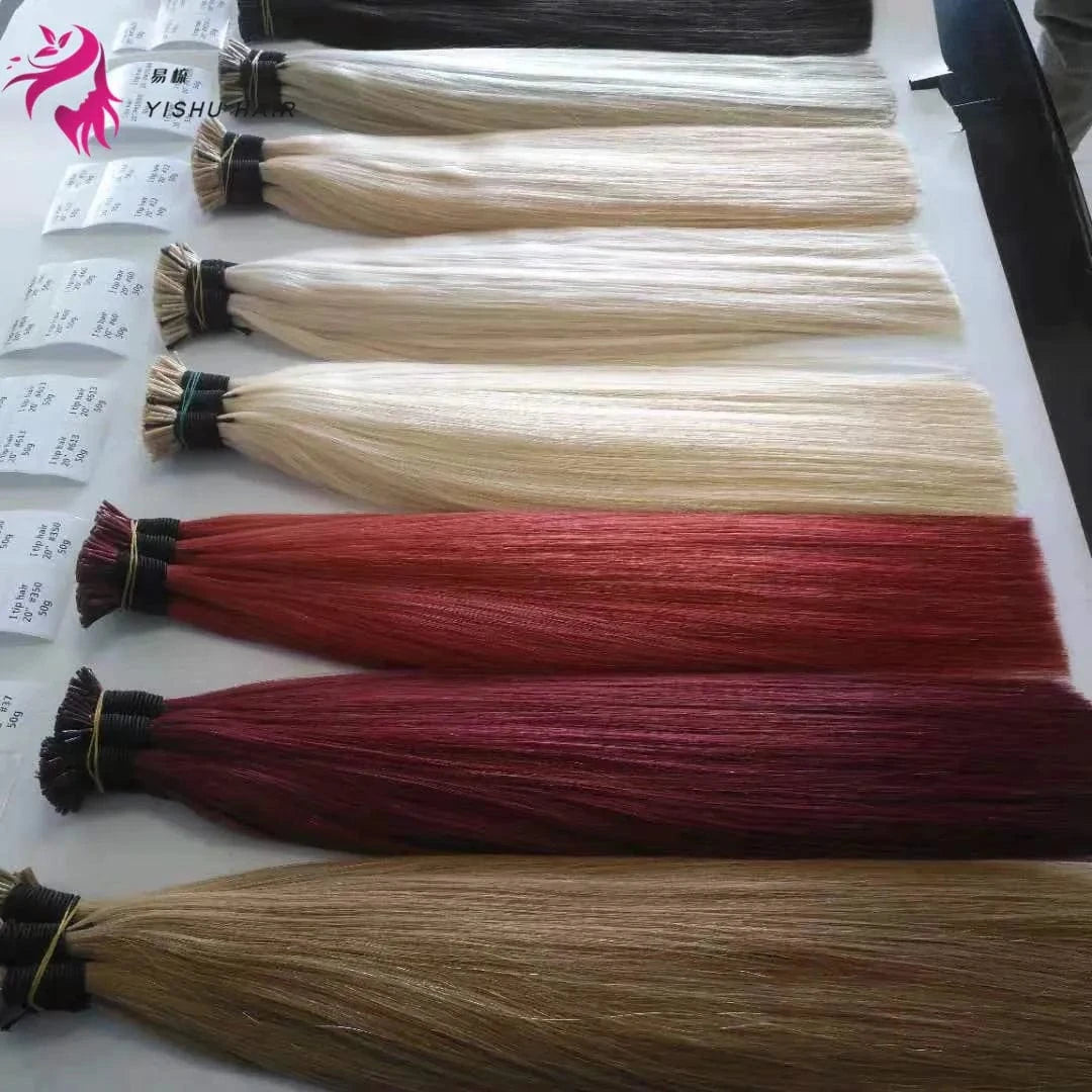 Lasting more than 12months 100% full cuticle remy human hair russian 0.6g0.8g1g per strand prebonded itip hair extensions