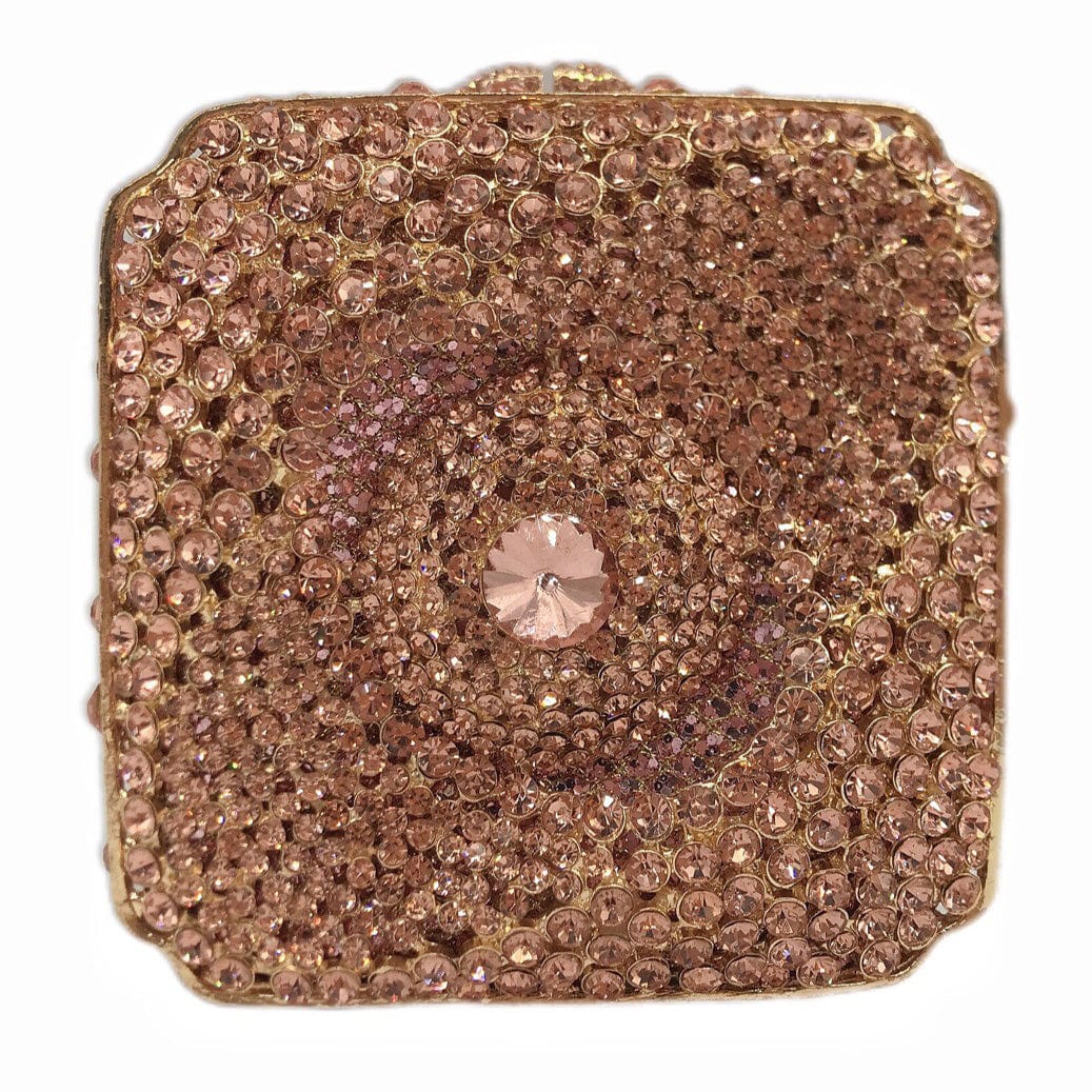 Latest african ladies bridal gold occasion handmade crystal rhinestone clutch purse bag for weeding party