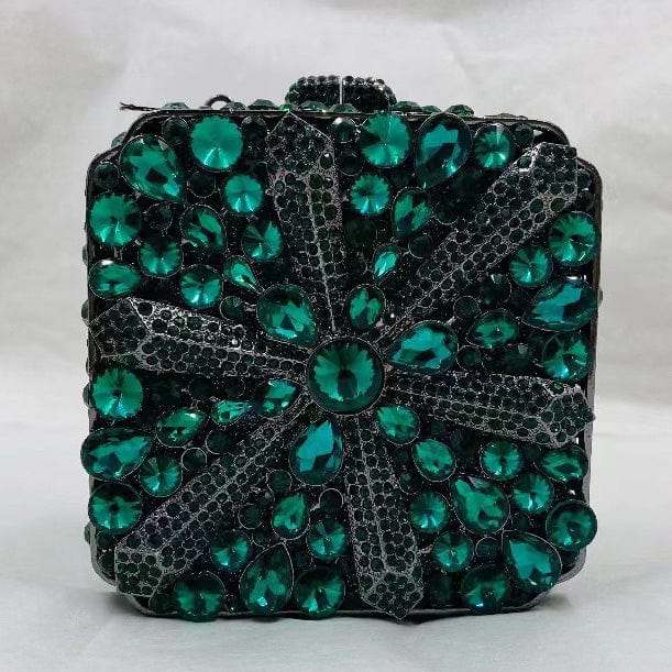 Latest african ladies bridal gold occasion handmade crystal rhinestone clutch purse bag for weeding party