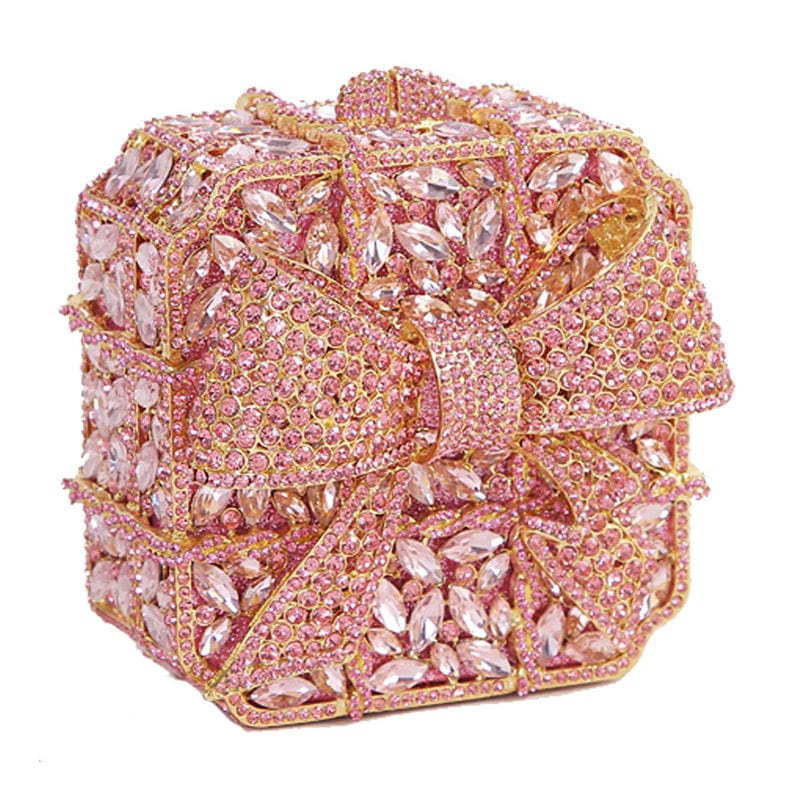 Latest african ladies bridal gold occasion handmade crystal rhinestone clutch purse bag for weeding party