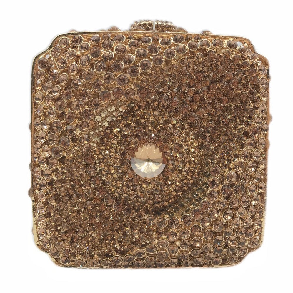 Latest african ladies bridal gold occasion handmade crystal rhinestone clutch purse bag for weeding party
