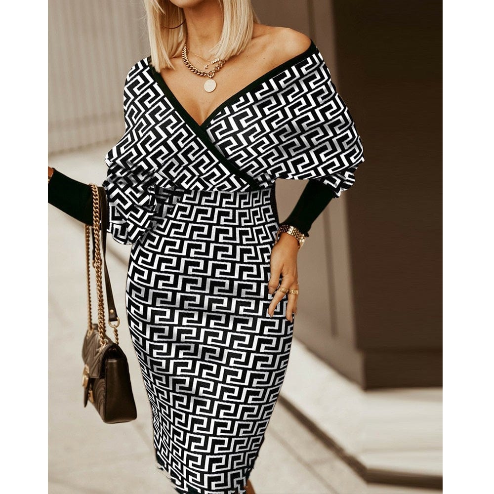 Latest Lady Office Career Dress Elegant Party Business Work Wear Ol Women Office Dresses
