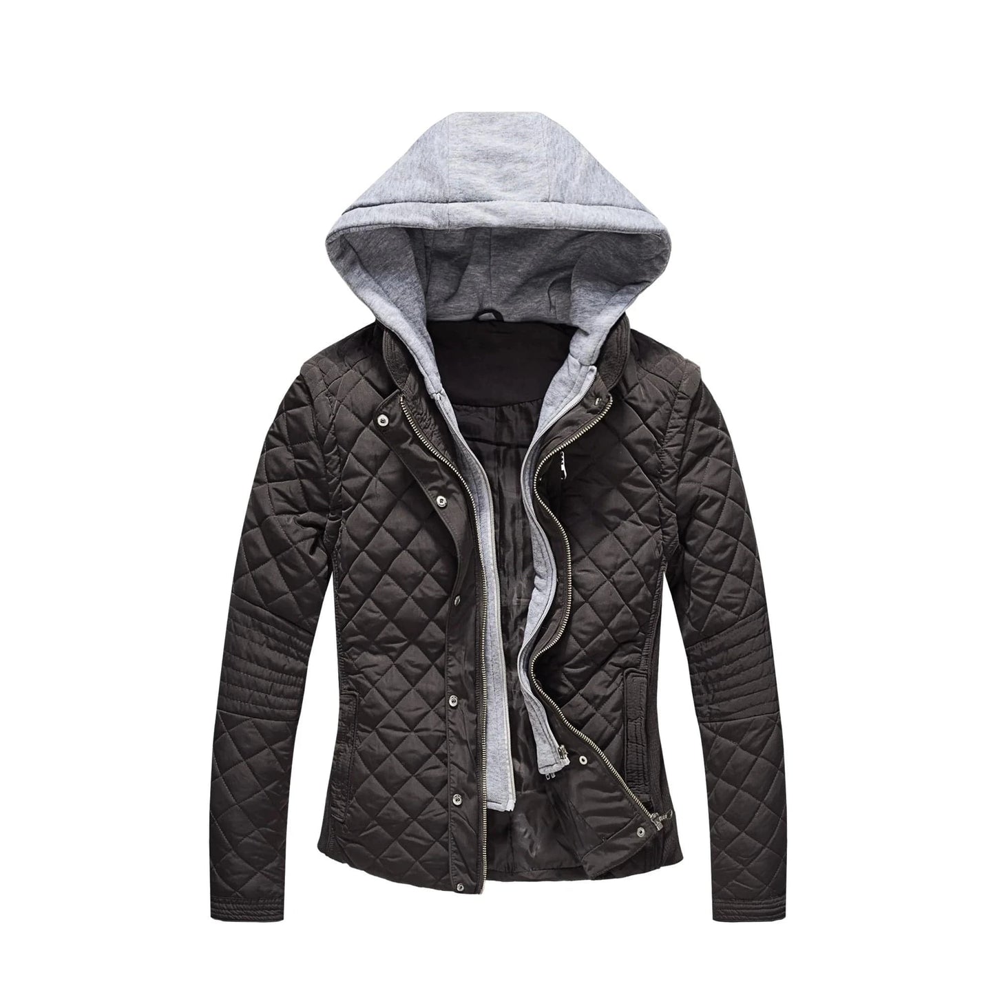 Latest Winter Lady Short Polyester Quilted Cotton Jacket With Detachable Hooded cazadoras mujer Abrigos Mujer