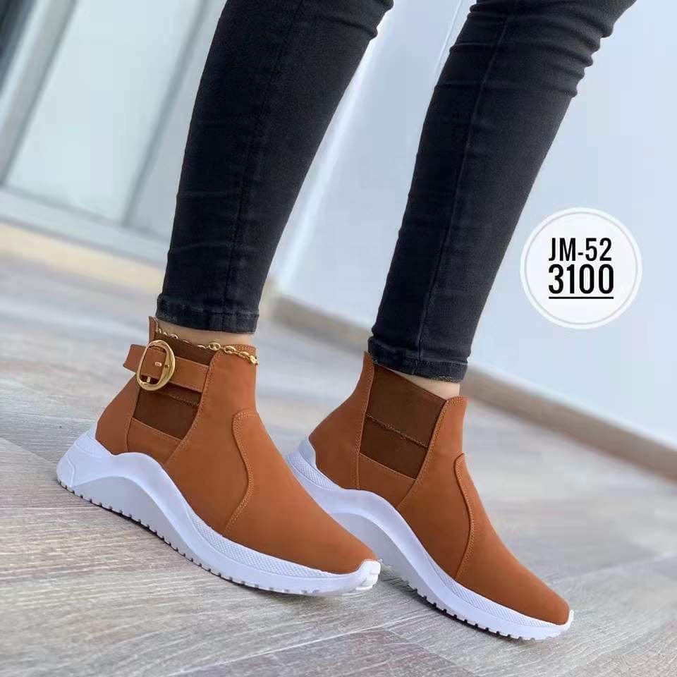 LE SLIDES Autumn Winter Boots Classic Elastic Snow Ankle Boots Suede Warm Fur Plush Women Plus Size Platform Shoes