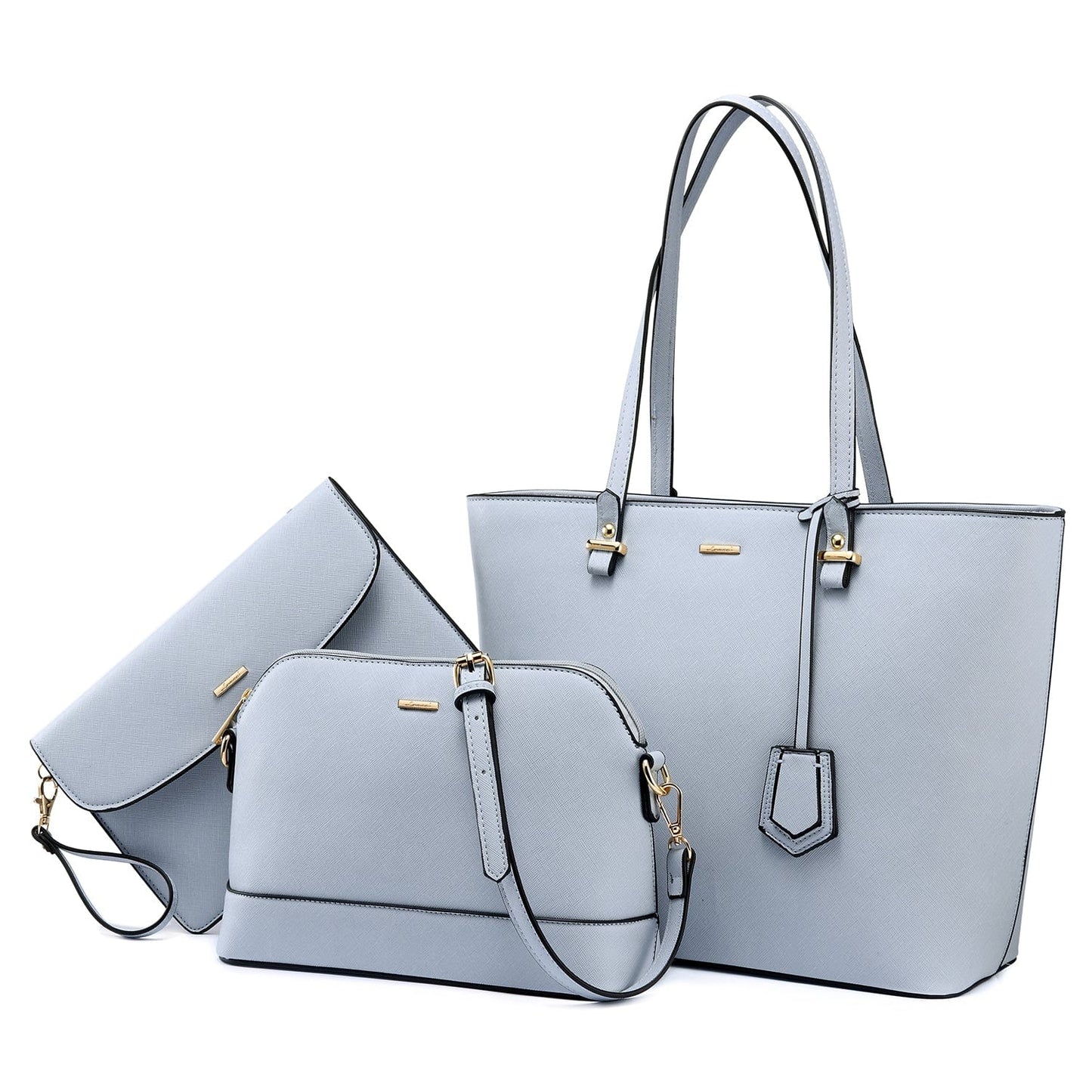 Light blue Lovevook Hot Selling Women's Purse Handbags Set for Women Office Hand Bags Ladies