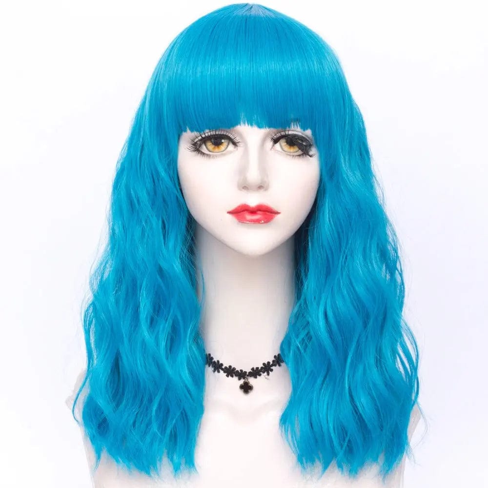 Light Blue Mcoser 13 Colors 45CM Ombre Long Curly Hair