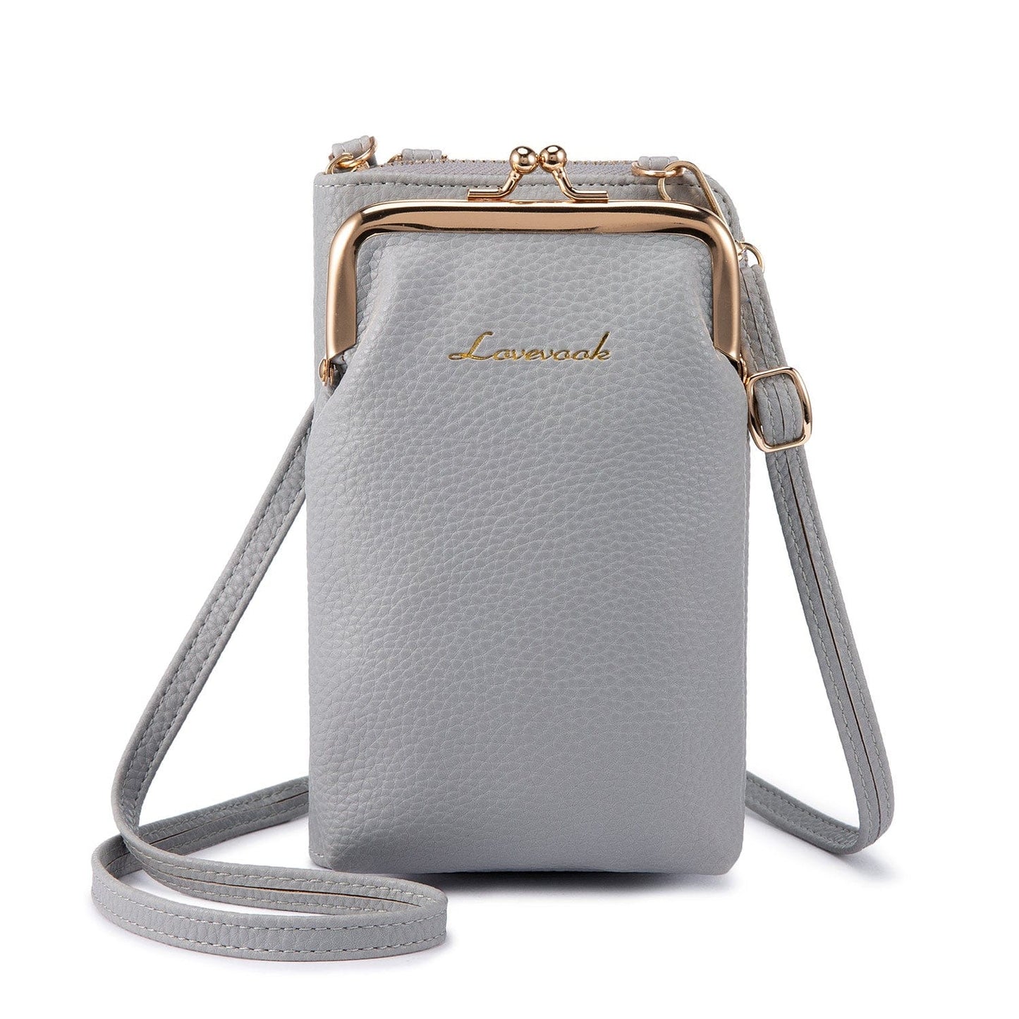 light gray Lovevook Crossbody Purses for Women Fashion Cell Phone Shoulder Bags Card Holder Wallet Purse