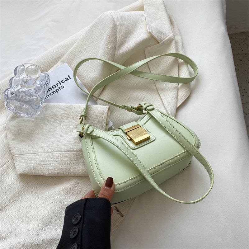 Light Green Trending Underarm Bags 2022 Luxury Shoulder Hand Bags Ladies PU Leather Small Purses Women Handbag
