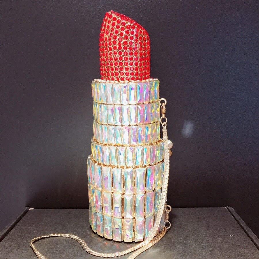 Lipstick1 Women pocket Lipstick Rainbow Violin diamond party skull handbag rhinestone ice cream clutch popcorn fox purse evening bags