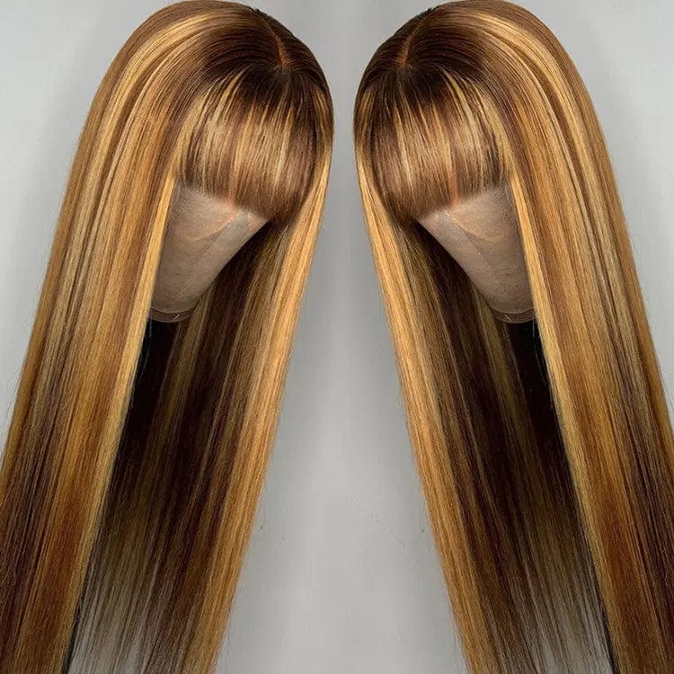 Long 40 Inches Black Color Silky Straight Pre Plucked Virgin Cuticle Aligned Vietnam Human Hair Lace Front Wigs