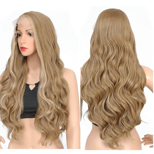 Long Natural 24 inch Lace Front Wig Synthetic Lace Front Wigs for Women Futura Fiber hair Fashion Style
