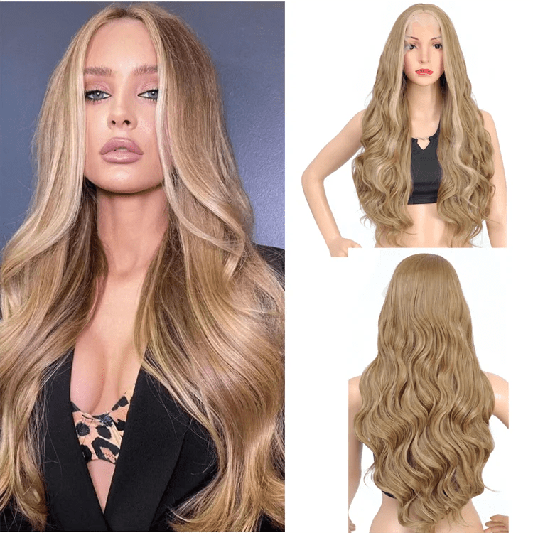 Long Natural 24 inch Lace Front Wig Synthetic Lace Front Wigs for Women Futura Fiber hair Fashion Style