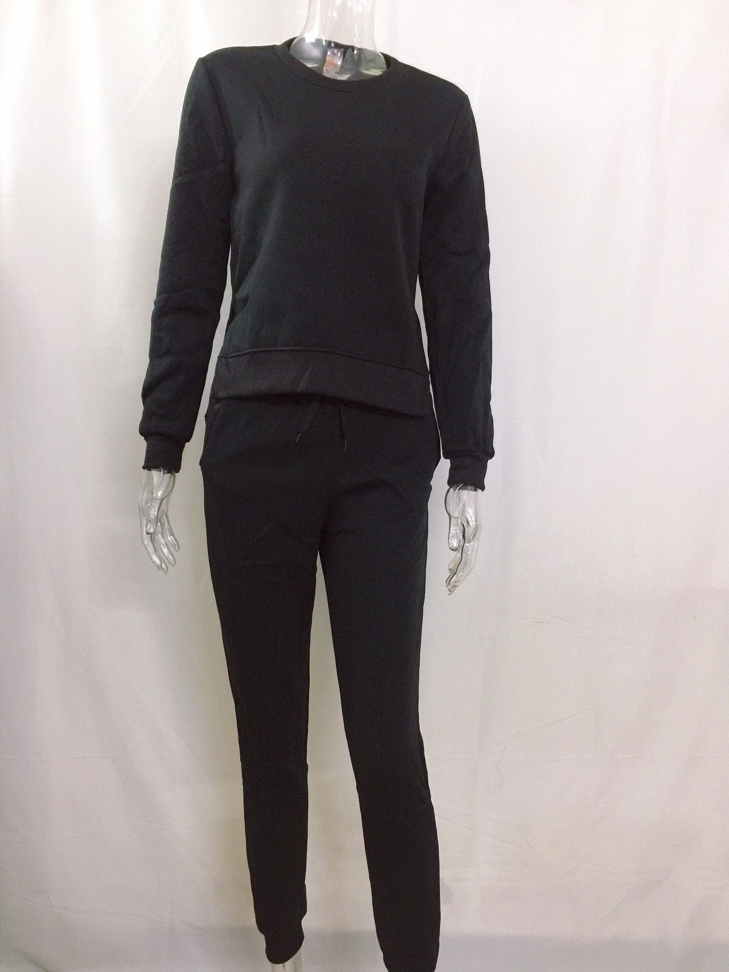 long pant suits western two piece set women irregular split hedging sweater sets women's cropped clothing vestidos