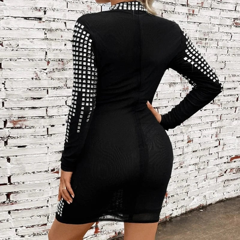 Long Sleeve Party Maxi Sequin Evening Dress Plus Size 2024 Suit Women Ladies Sexy Club Dress