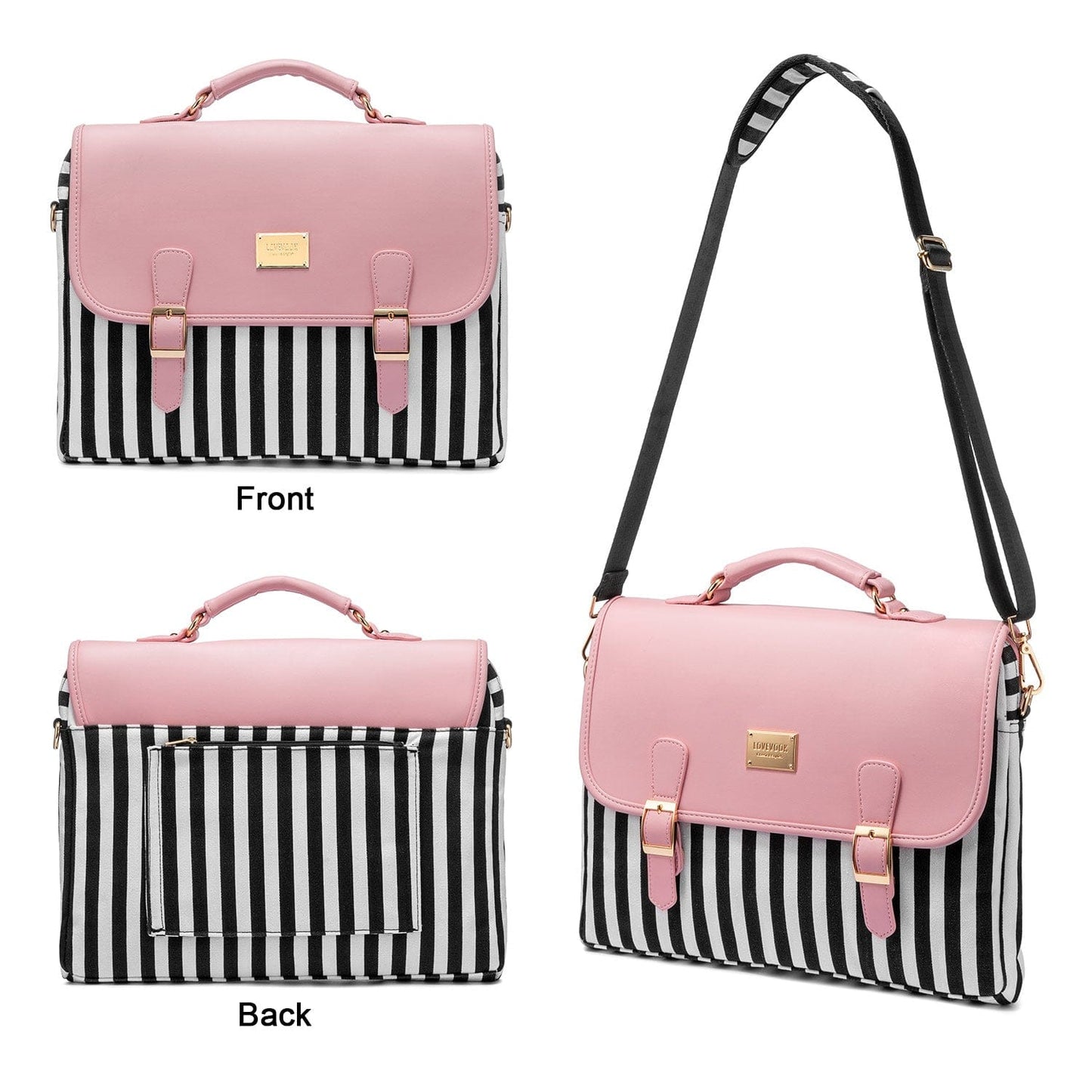 Lovevook 15.6 and 14 inch laptop bags women fashion canvas shoulder bag large capacity ladies laptop bags