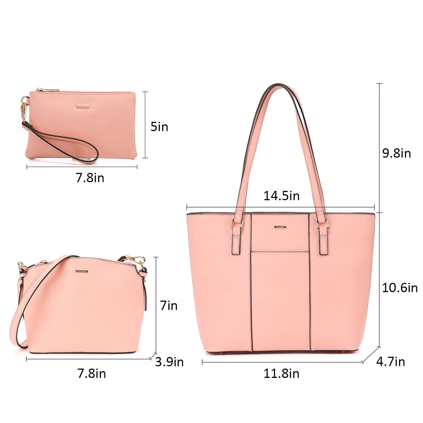 Lovevook 2022 Fashion Crossbody Shoulder Bag Top Handle Satchel Purse Set Ladies 3pcs Tote bags Casual 3in1 Handbags for Women