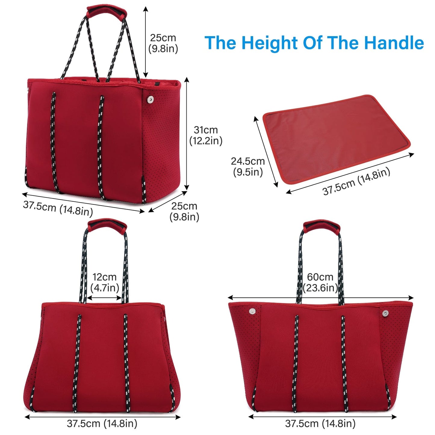 LOVEVOOK 2022 new arrival Large Multipurpose Shoulder Gym Poole Bag for Women with Small Purse 2 pcs Travel Tote beach Bags