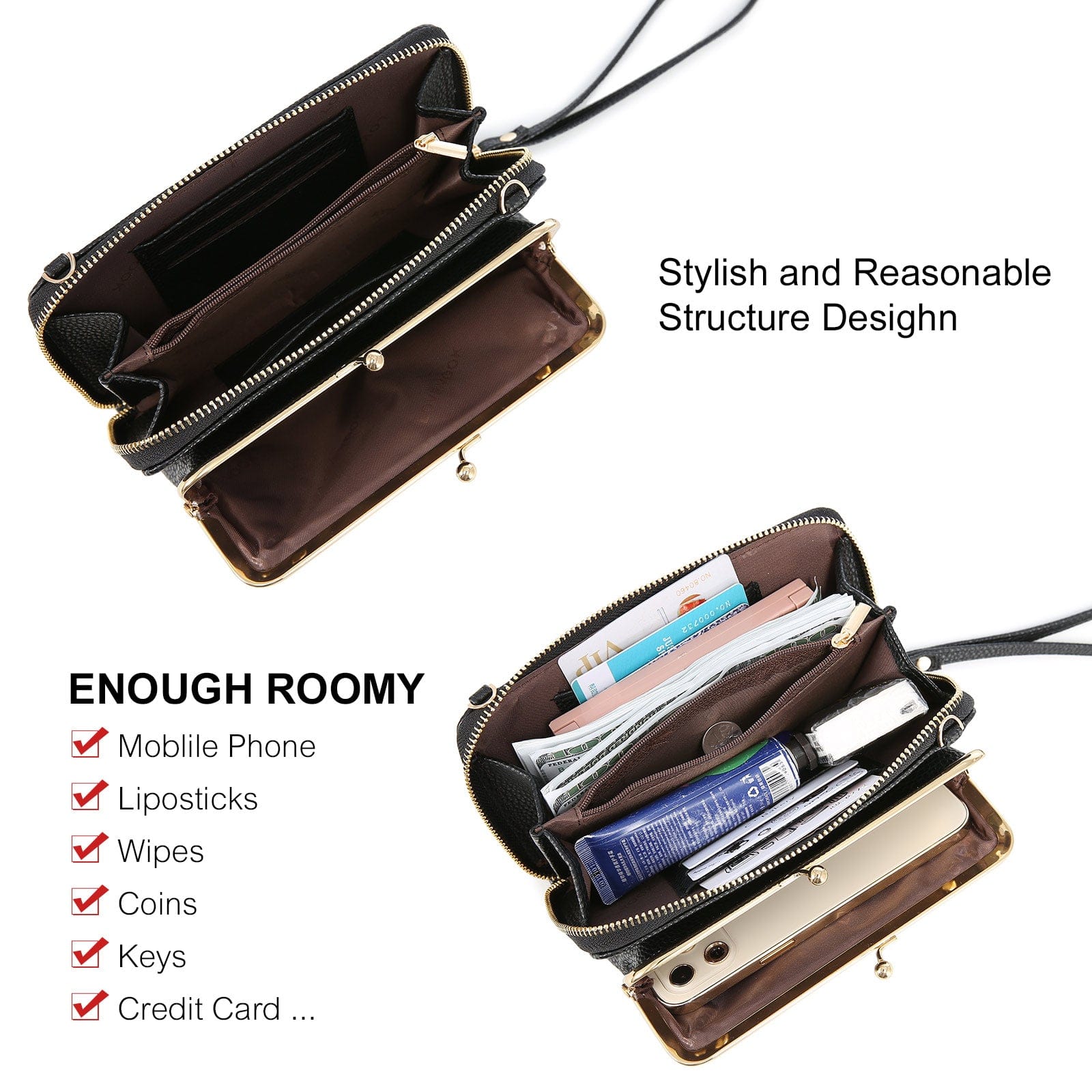 Lovevook 2022 PU leather Fashion Cell Phone Messenger Bags Ladies Card Holder Wallet Purse Crossbody Mobile Phone Bags for Women