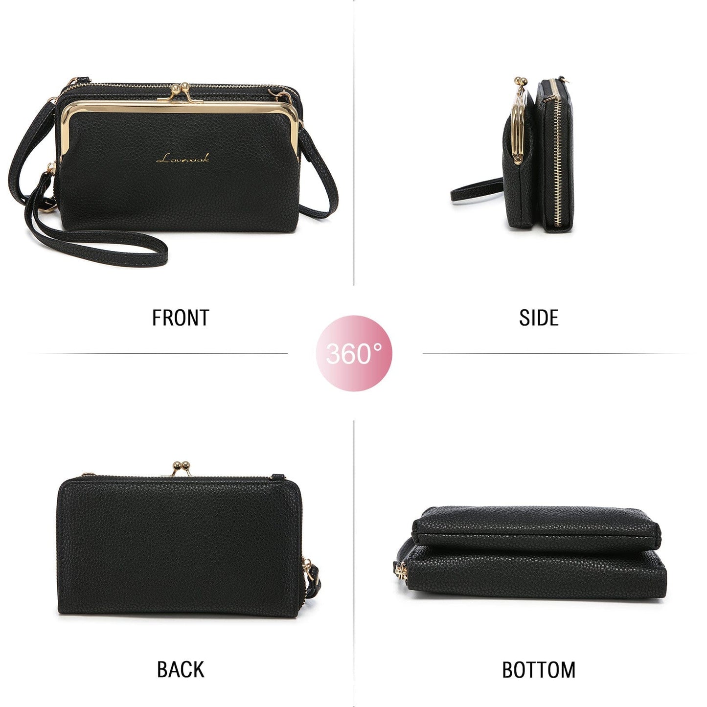 Lovevook 2022 PU leather Fashion Cell Phone Messenger Bags Ladies Card Holder Wallet Purse Crossbody Mobile Phone Bags for Women