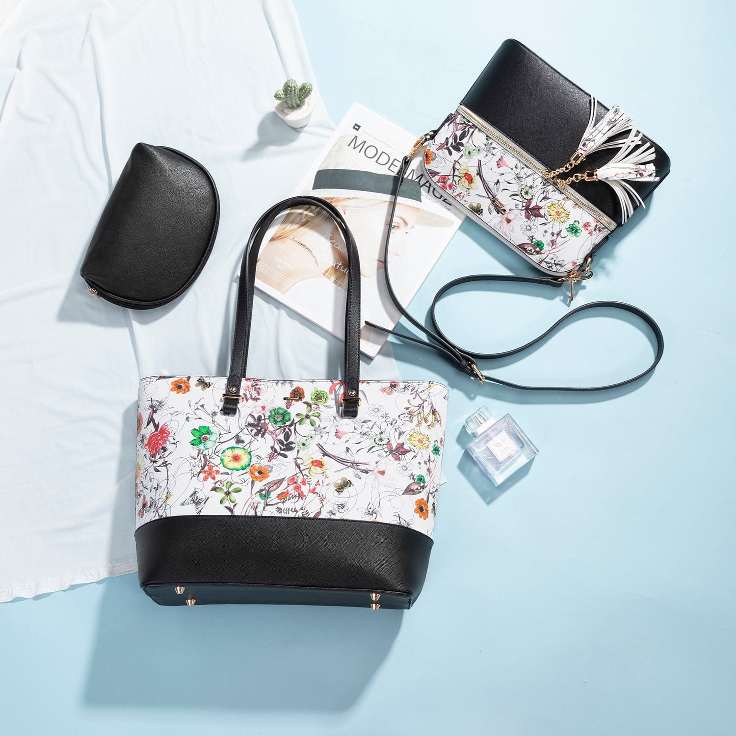 LOVEVOOK 2022 wholesale PU leather womens handbags set large office hand bags ladies shoulder tote bag women purses and handbags