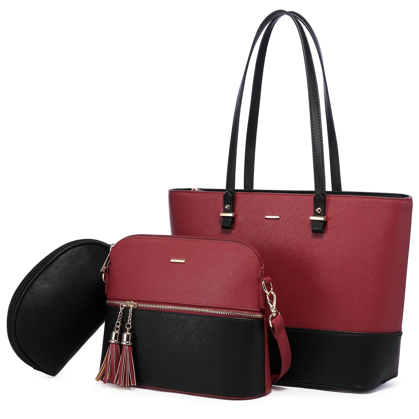 LOVEVOOK 2022 wholesale PU leather womens handbags set large office hand bags ladies shoulder tote bag women purses and handbags