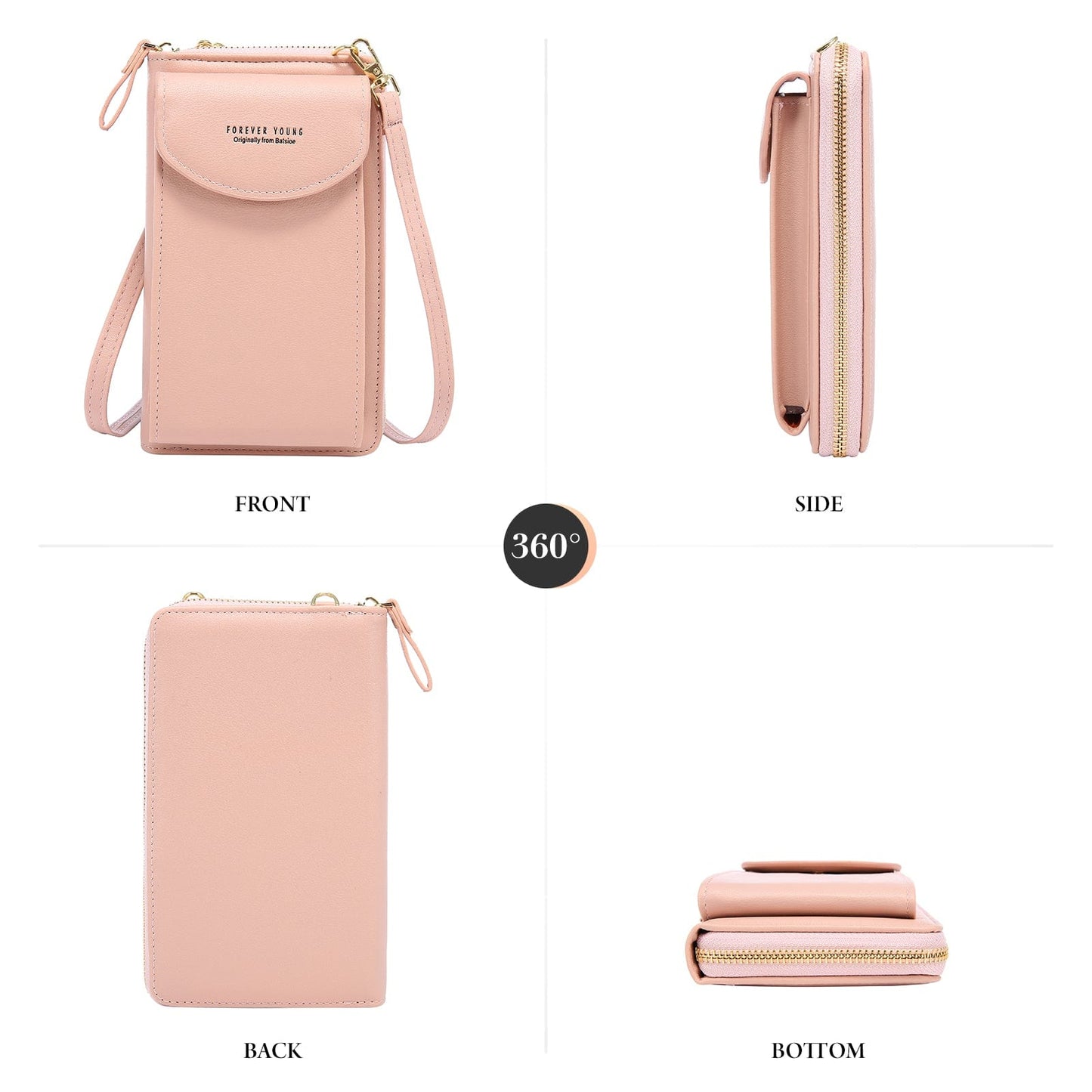 LOVEVOOK amazon ladies hot sale small PU leather Phone Bag with Credit Card Slots purses women leather wallets