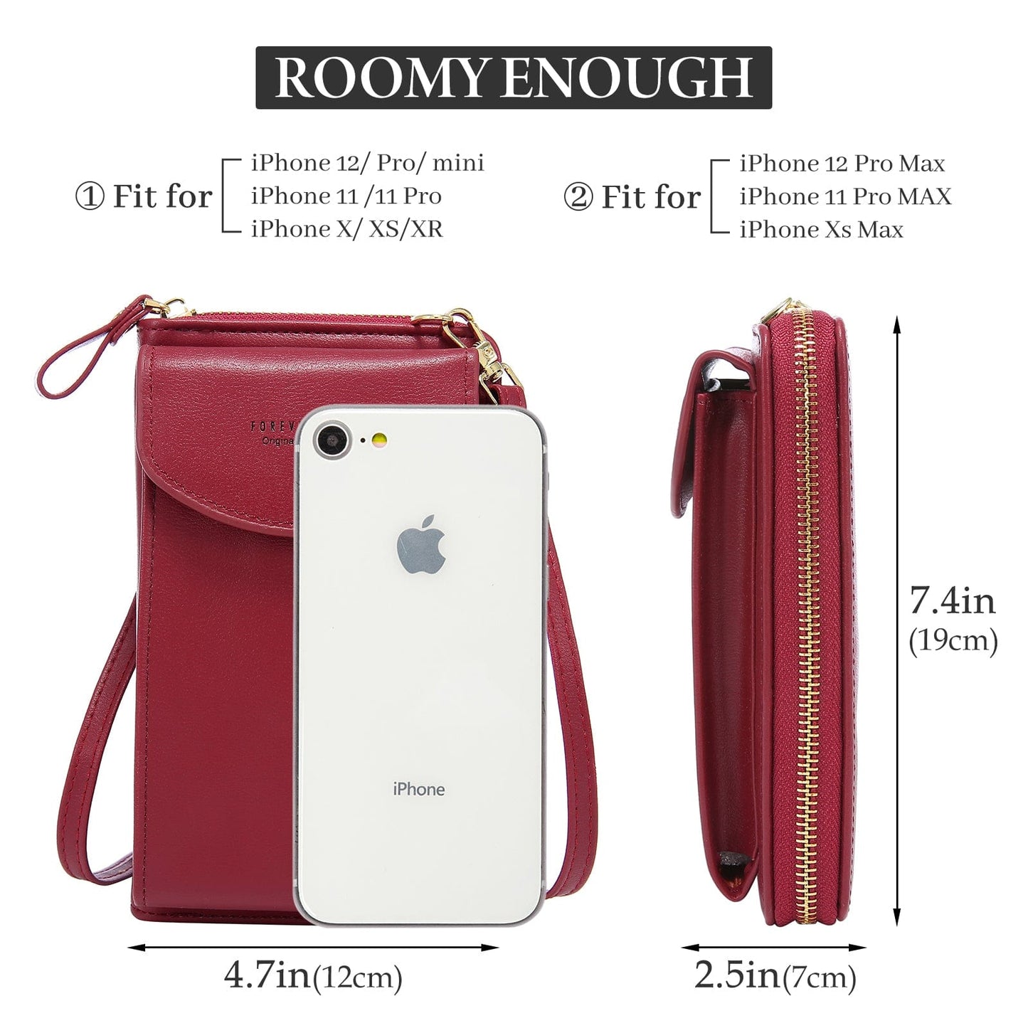 LOVEVOOK amazon ladies hot sale small PU leather Phone Bag with Credit Card Slots purses women leather wallets