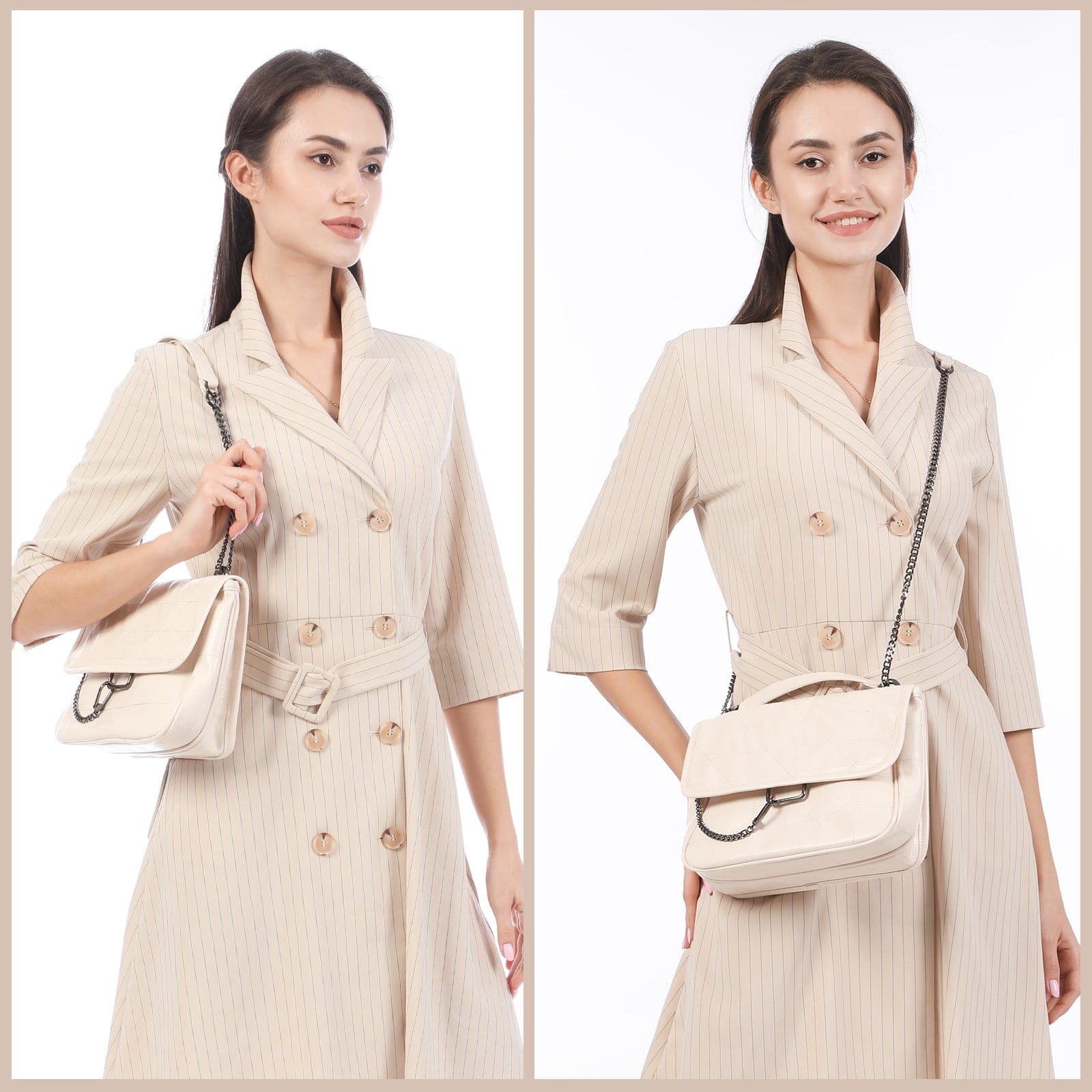 LOVEVOOK Brand Designer Luxury 2023 Quilted PU Leather Shoulder Pueses with Chain Strap Casual Crossbody Bags for Women Ladies