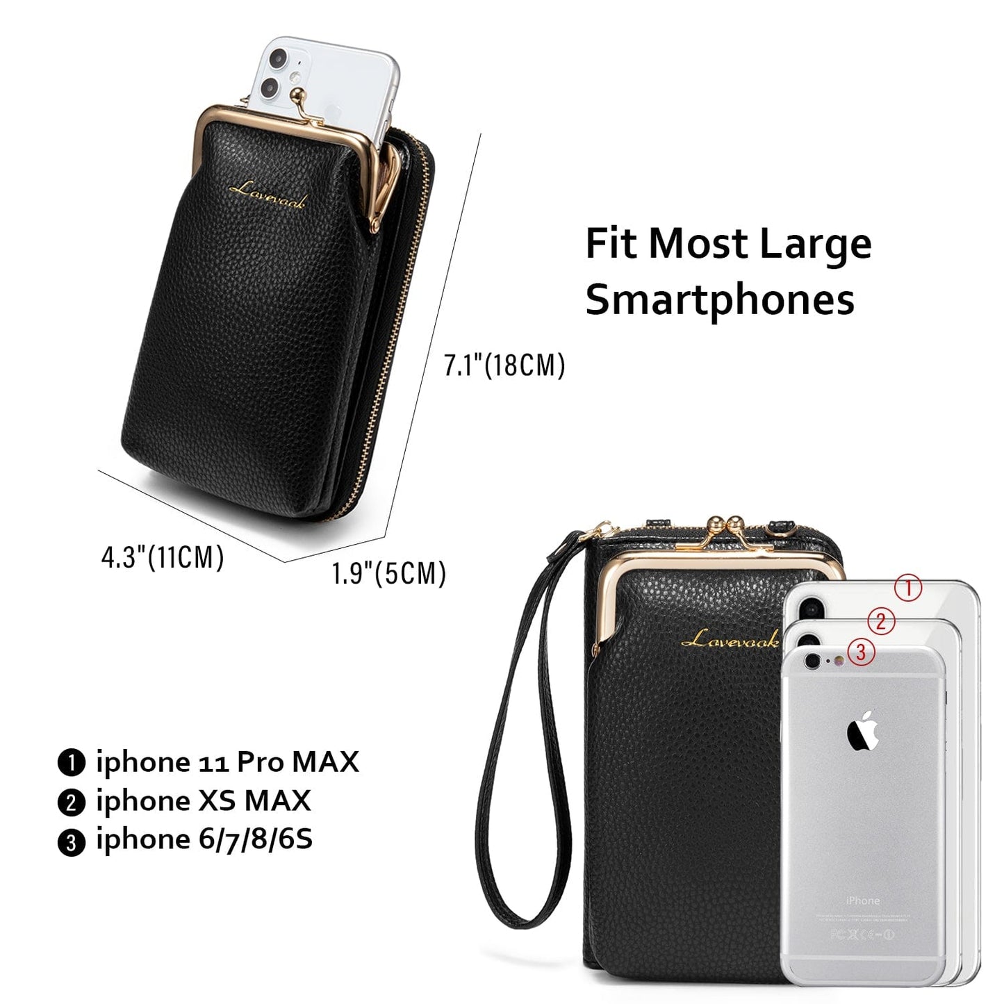 Lovevook Crossbody Purses for Women Fashion Cell Phone Shoulder Bags Card Holder Wallet Purse