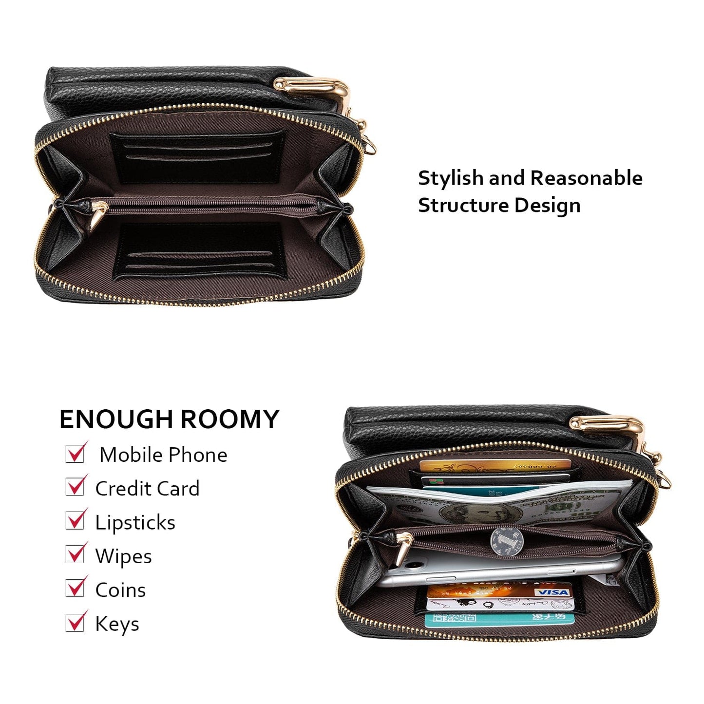 Lovevook Crossbody Purses for Women Fashion Cell Phone Shoulder Bags Card Holder Wallet Purse