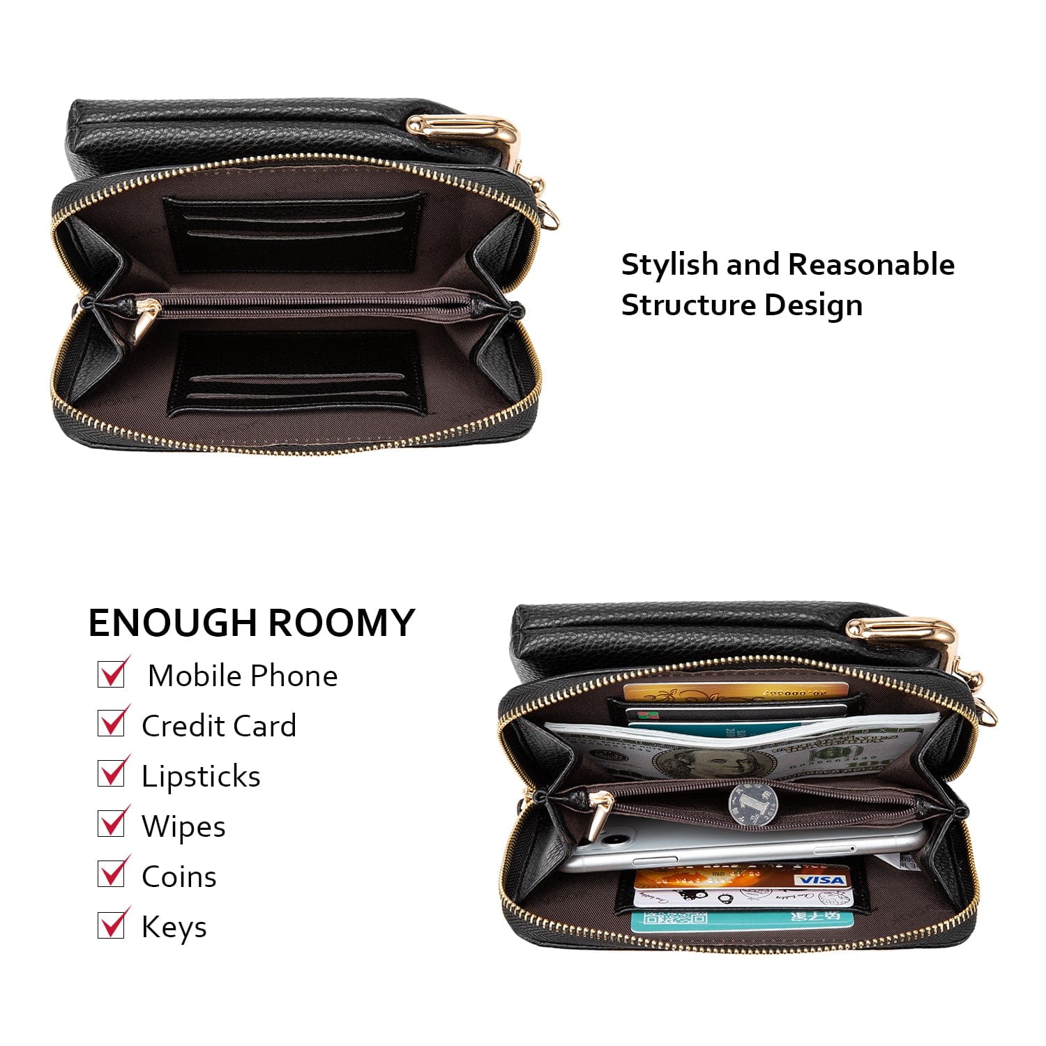 Lovevook Crossbody Purses for Women Fashion Cell Phone Shoulder Bags Card Holder Wallet Purse