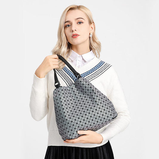 LOVEVOOK fashion geometric folding bag Boutiques ladies handbags Drop shipping geometric women Bucket bag