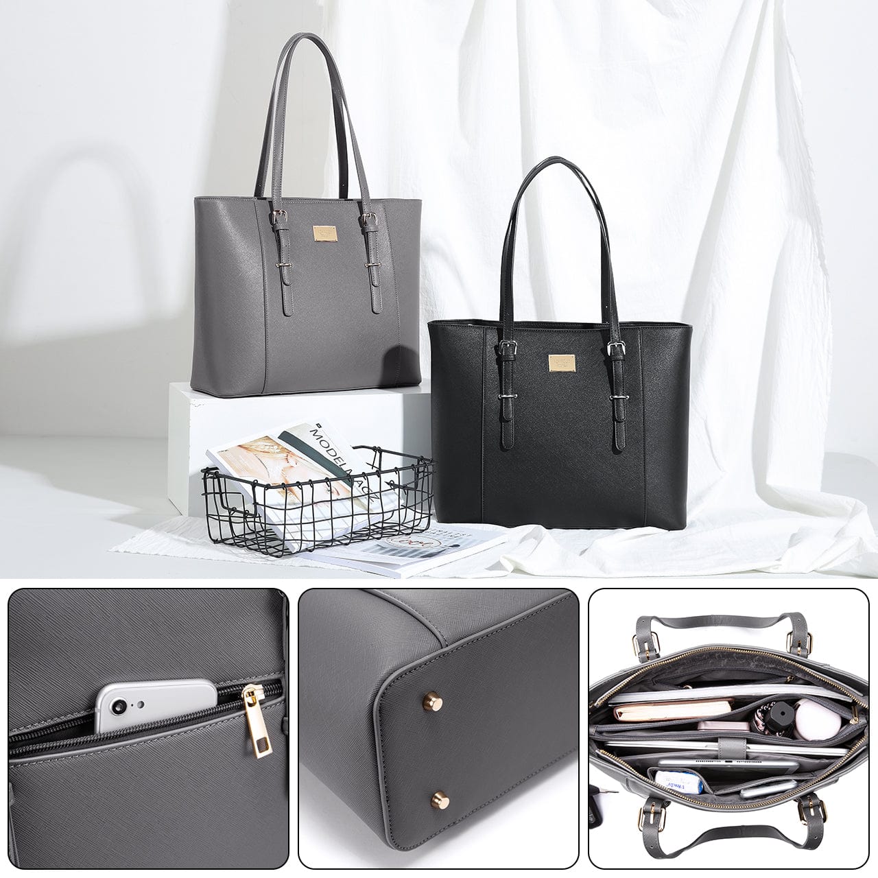 Lovevook handbag Amazon high quality  women handbags dropshipping large ladies office tote shoulder bags 15.6 women laptop bags