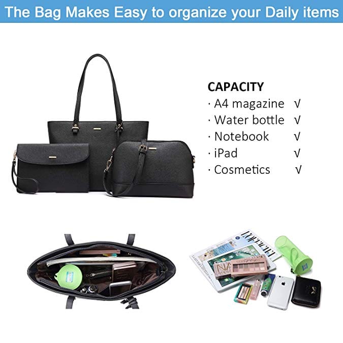 Lovevook Hot Selling Women's Purse Handbags Set for Women Office Hand Bags Ladies