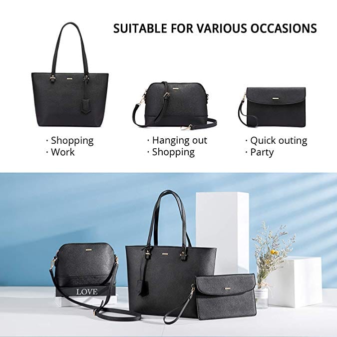 Lovevook Hot Selling Women's Purse Handbags Set for Women Office Hand Bags Ladies