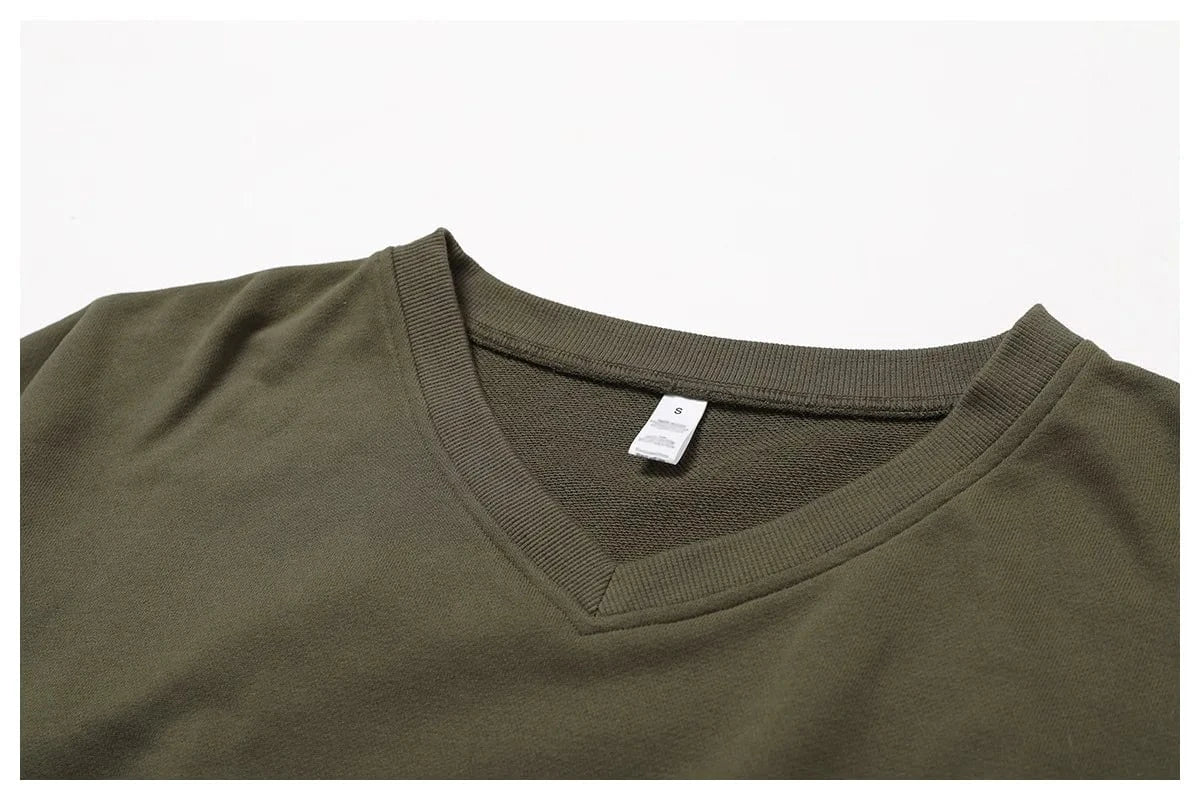 LULUXIXIYAYA Cotton Sport wear suits custom logo cotton oversized V neck hooded sweatshirt Women Fall two piece shorts sets