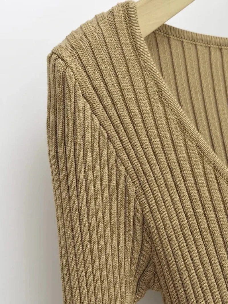 Luluxixiyaya Women V neck Mermaid sexy bottom wrap hip skirt Bodycon Maxi Sweater Dress